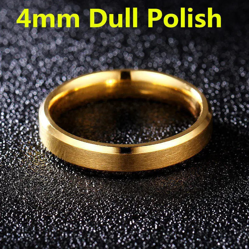 Brushed Dull Polish Silver Band Ring 4-8mm — Stainless Steel