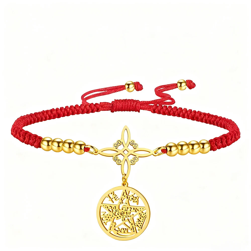 Witch Knot Pentagram Tetragrammaton Bracelet — Stainless Steel