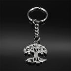 Tree Of Life Silver Pendant Key Hollow Plant Bag