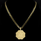 Lotus Steel Pendant Sacred Geometry Metatron Cube