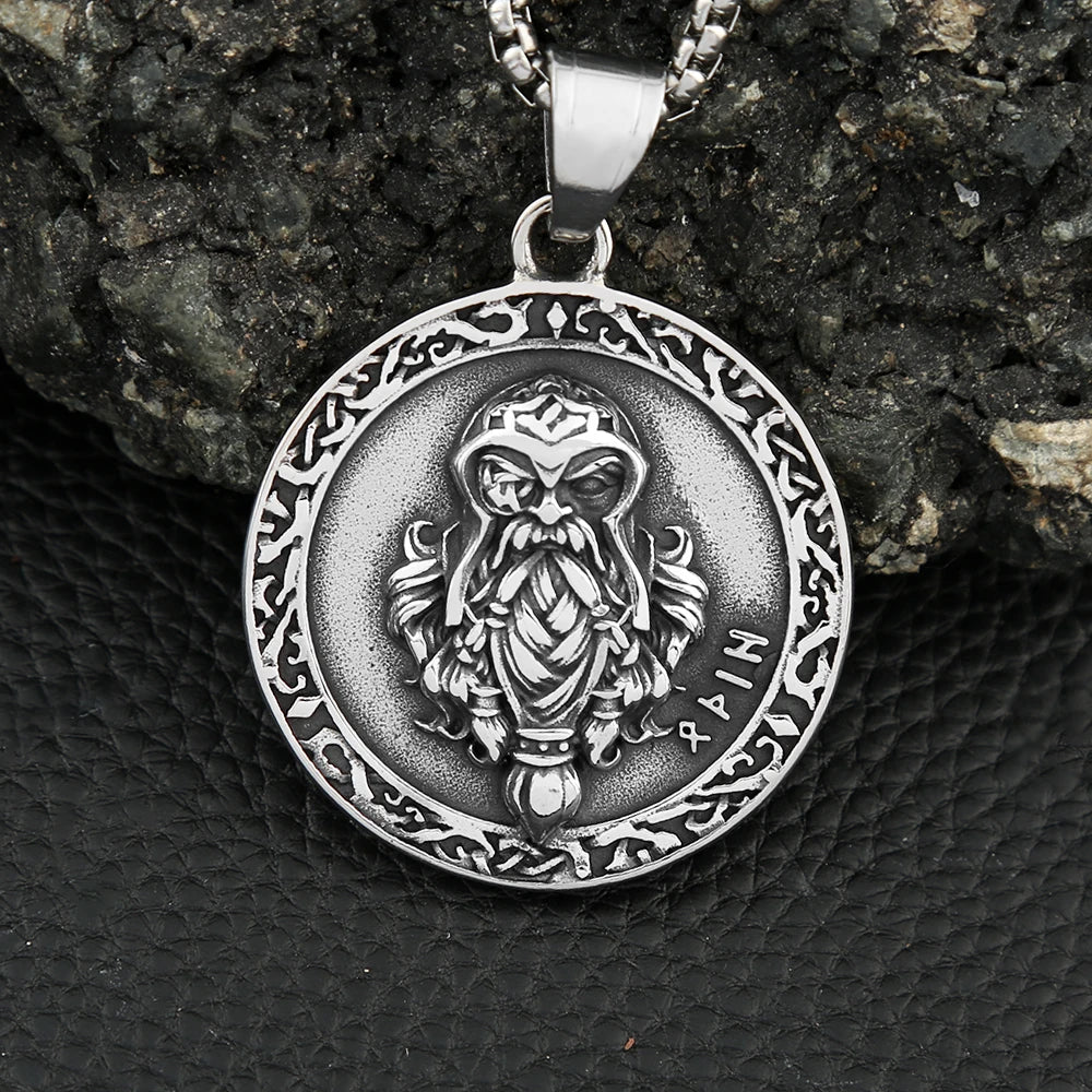 Odin Steel Pendant Vintage Vikings Piracy Nordic