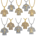 Football Jersey Pendant Necklace — Stainless Steel