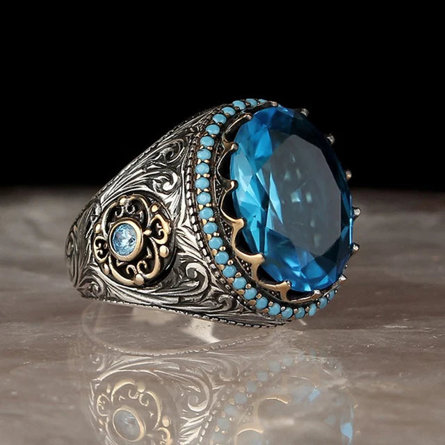 Vintage Iced Out Silver Ring