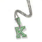 THE BLING KING Custom Fluorescent Name Pendant Necklace Iced Out Cubic Zirconia Chain Necklace Hiphop Punk Jewelry For