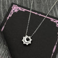 Iced Out Moon Silver Pendant Sterling Zircon Sun