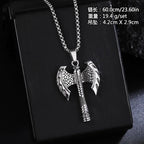 Vintage Viking Axe New In Necklace Crow Wolf Viking Pendant Necklace Medieval Mythology Jewelry For Men Gifts