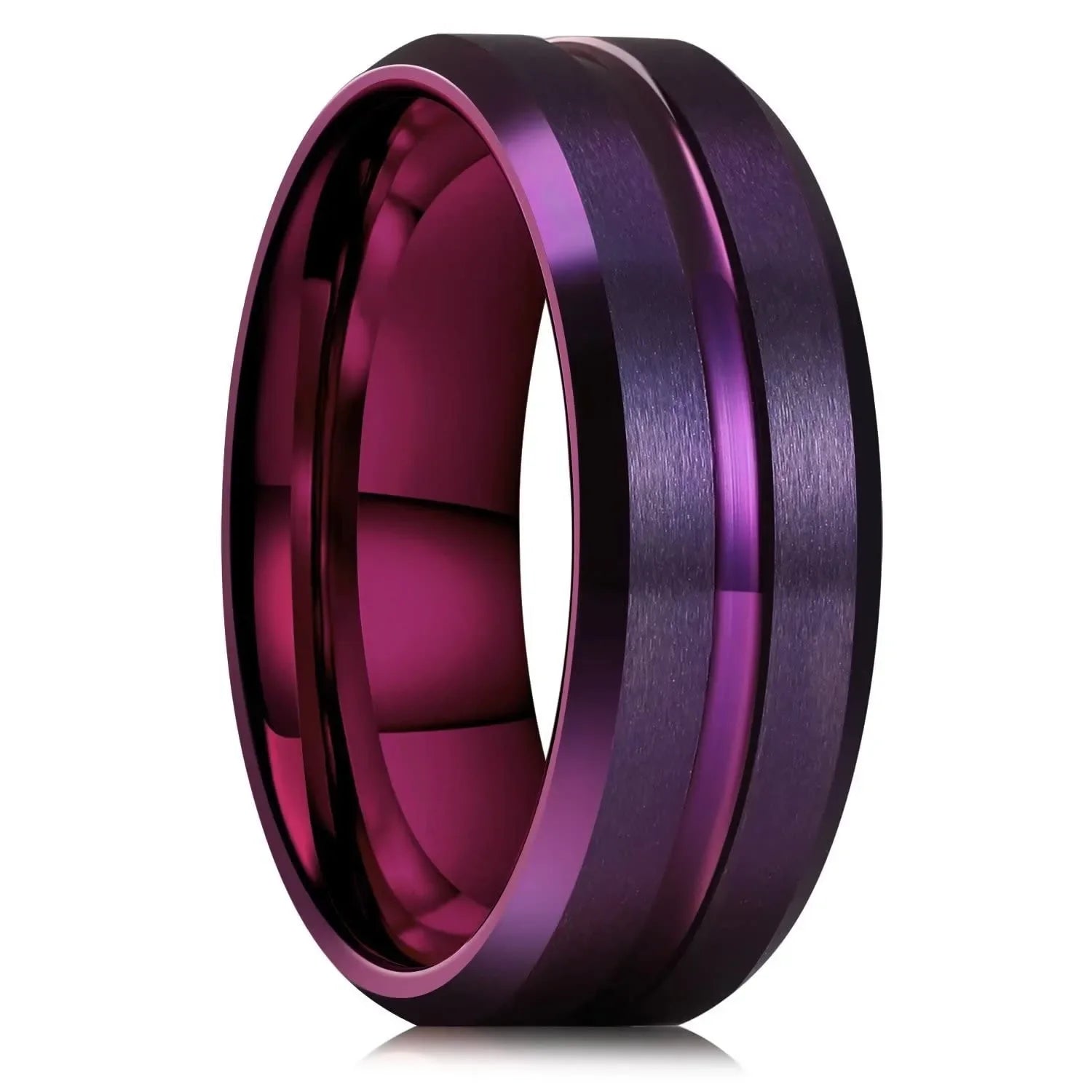 Fashion Black Stainless Steel Rings for Men With Guitar String Inlay Guitarist Ring For Musician Wedding Jewelry Drop