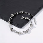 Rock Punk Thorn Knot Chain Bracelet for Men,Hip Hop Stainless Steel Adjustable Chain Wristband,Birthday Male Jewelry