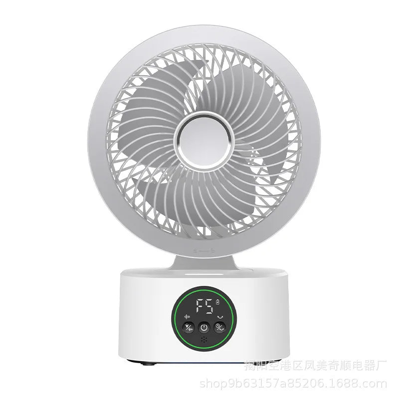 Portable Wall-Hanging Fan With Remote Control Smart Voice Rechargeable USB Household Electric Folding Fan Nightlight