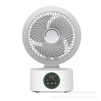 Portable Wall-Hanging Fan With Remote Control Smart Voice Rechargeable USB Household Electric Folding Fan Nightlight