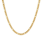 Necklace for man Stainless Steel Figaro Chain 58cm, Non-Tarnish NK 3:1 Link Necklace, Waterproof Minimalist Hip Hop Jewelry
