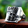 Spade K Skull Ring — Stainless Steel Punk