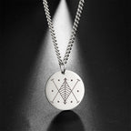 My Shape Voodoo Loa Baron Samedi Round Pendant Necklace for Men Maman Brigitte Stainless Steel Necklaces Amulet Religion Jewelry