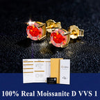 Moissanite Studs Earrings Pass Diamond tester Pen For Men Women 18K Platinum Plated Bride Wedding Gemstone 925 Silver Earrings