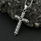 Gothic Cross Steel Pendant Vintage Rhombus Biker