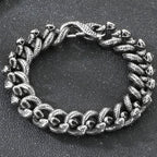 Gothic Man Bracelet Cool 14MM Wide Stainless Steel Snake Body Chain Bracelets for Men Biker Jewelry Charms for Boys