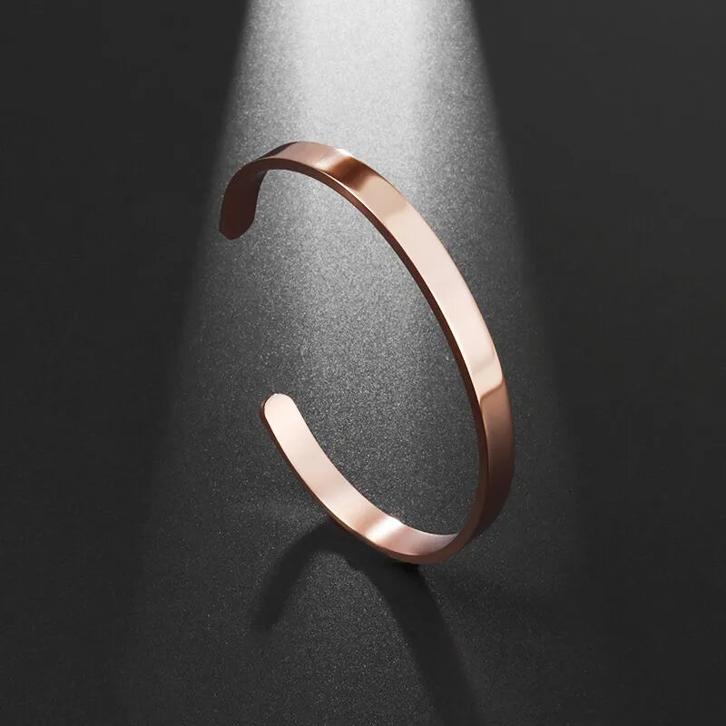 Fashion Design Stainless Steel Curved Tableware Fork Open Bracelet Men and Women Personality Charm Hip Hop Casual