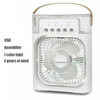 New 3 In 1 Fan AIr Conditioner Household Mini Air Cooler LED Night Light Portable Humidifier Air Adjustment Fan Office