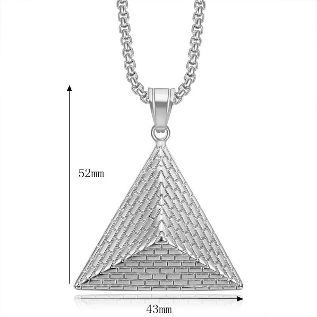 Ancient Egypt Pyramid Pendant Necklace — Stainless Steel