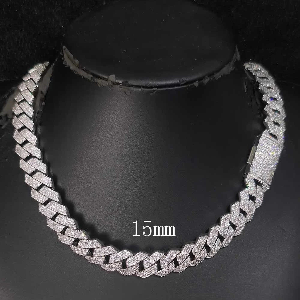 Iced Out Cuban Chain Necklace Stainless Steel 8-25MM