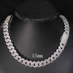 Iced Out Cuban Chain Necklace Stainless Steel 8-25MM