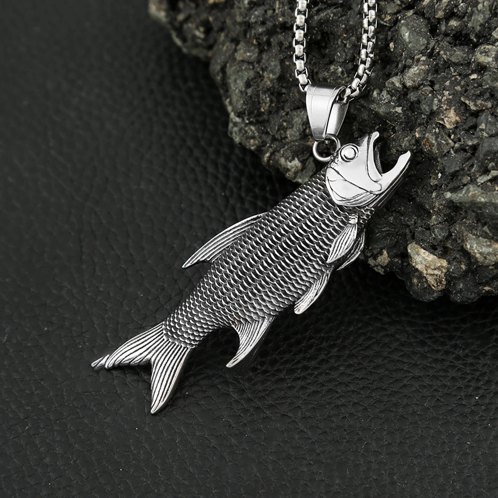Fish Stainless Steel Pendant Necklace