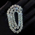 925 Silver VVS Moissanite Tennis Necklace 7MM