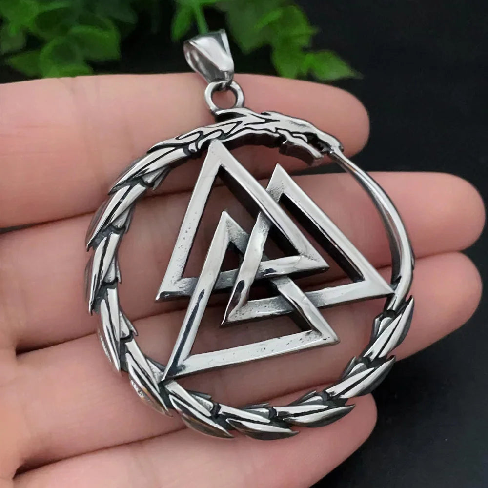 Multi-style Vintage Viking Necklace Men Amulet Nordic Tree of Life Celtic Stainless Steel Pendant Chain Jewelry Wholesale