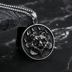 Biker Bear Paw Pendant Necklace — Stainless Steel