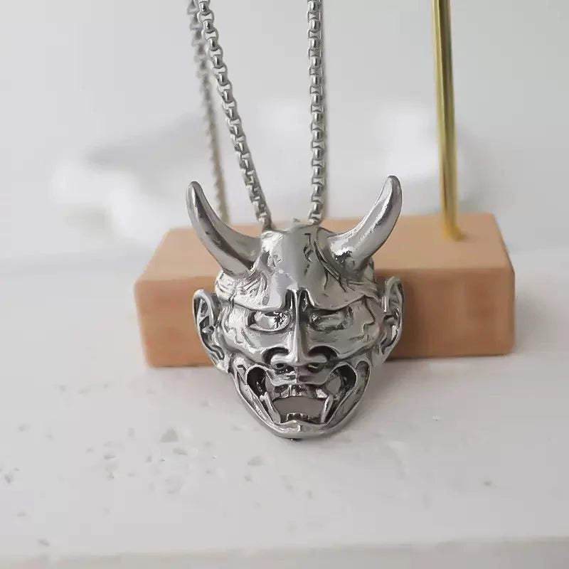 Ghost Face Devil Pendant Necklace — Stainless Steel