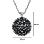Gothic Medusa Pendant — Stainless Steel