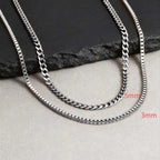 Two-Tone Cuban Box Rope Chain Necklace Set