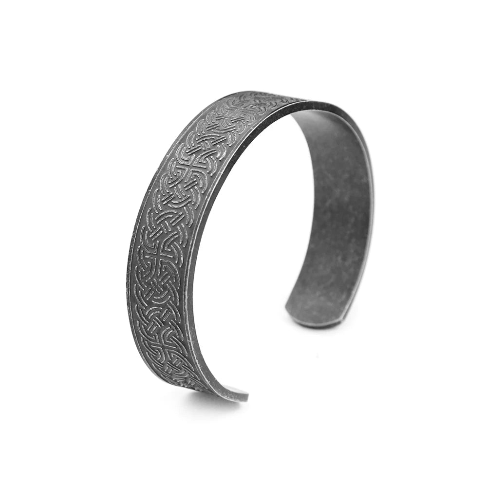 Celtic Knot Cuff Bracelet — Stainless Steel