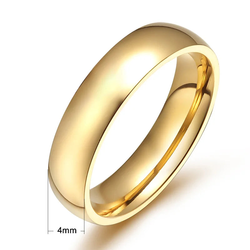 Basic Rings for Men,2/4/6/8/10mm Width Plain Dome High Polished Stainless Steel Wedding Band Promise Ring,Comfort Fit US Size