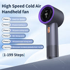 Handheld high-speed fan mini portable air conditioner with six fans and 199 levels of infinite adjustment
