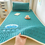 2026 New Summer Cooling Mattress Pad, Solid Color Latex & Ice Silk Mat Washable Foldable Bed Cover for Home Dorm Single