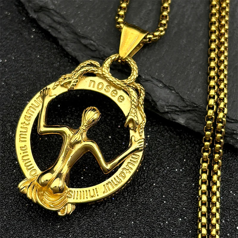 Skull Gold Pendant Lovely Faja Vintage Vampire