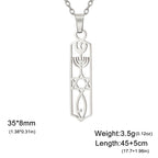 Dawapara Star of David Menorah Necklace Jewish Hanukkah Gift Blessing Protection Amulet Stainless Steel Jewelry