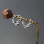 Stainless Steel Gothic Totem Hoop Earring