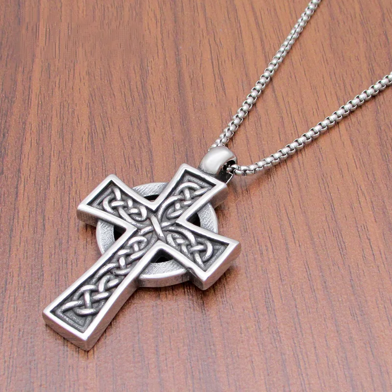 Vintage Catholic Cross Pendant Necklace — Amulet