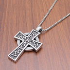 Vintage Catholic Cross Pendant Necklace — Amulet