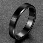Kolmnsta 4/6/8mm Black Ceramic Ring Men Brushed Comfort Fit Couple Wedding Band Engagement Rings For Men Women Size 4-15 Anel