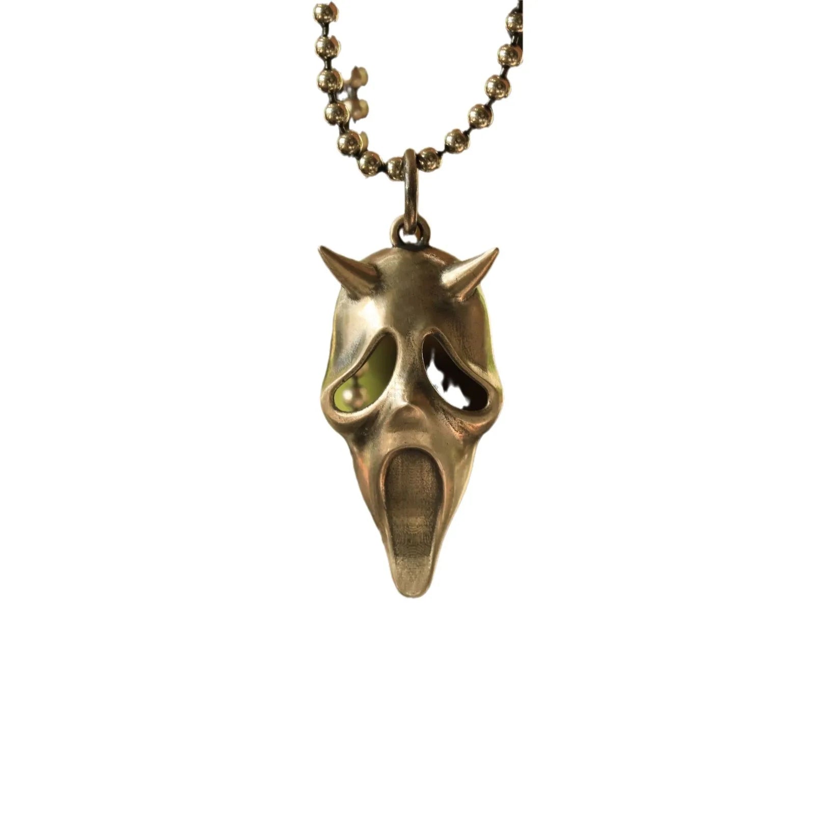 Scream Ghost Horror Skull Mask Necklace Death Retro Personality Tide Sweater Chain