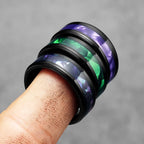 Black Aurora Ring Stainless Steel