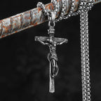Cross Demon Pendant Necklace Stainless Steel