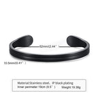 Minimal Thin Cuff Bangle Bracelet — Stainless Steel