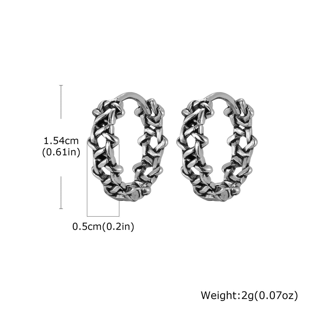 Star Pentagram Huggie Hoop Earrings — Stainless Steel