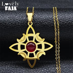 Viking Steel Pendant Celtic Knot Crescent Moon
