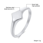 CZ North Star Signet Ring — Stainless Steel