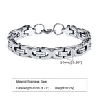 Flat Byzantine Chain Link Bracelet — Stainless Steel